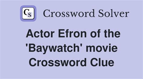 baywatch star crossword clue|More.